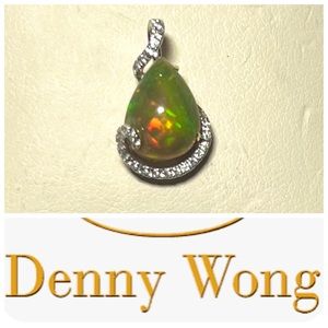 Denny Wong Ethiopian Opal and Diamond Pendant